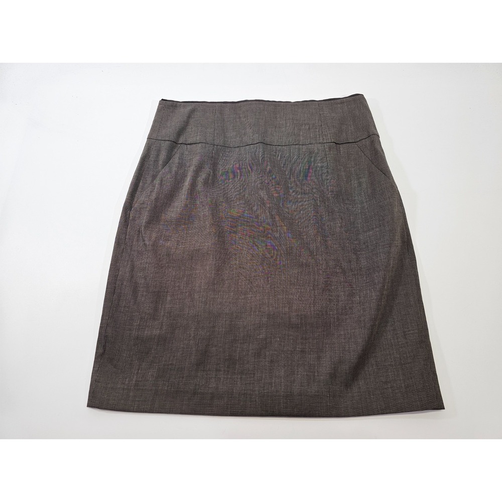 Banana Republic Womens 10 Brown Knit Stretch A-Line Straight Pencil Skirt Work